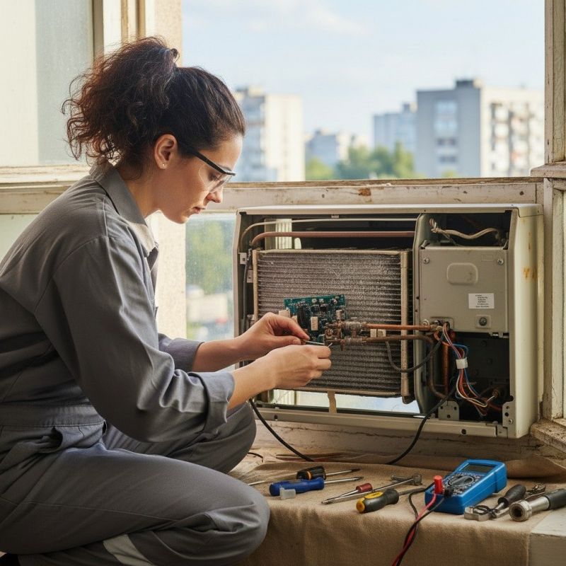 Local Window Air Conditioner Repair pros at work